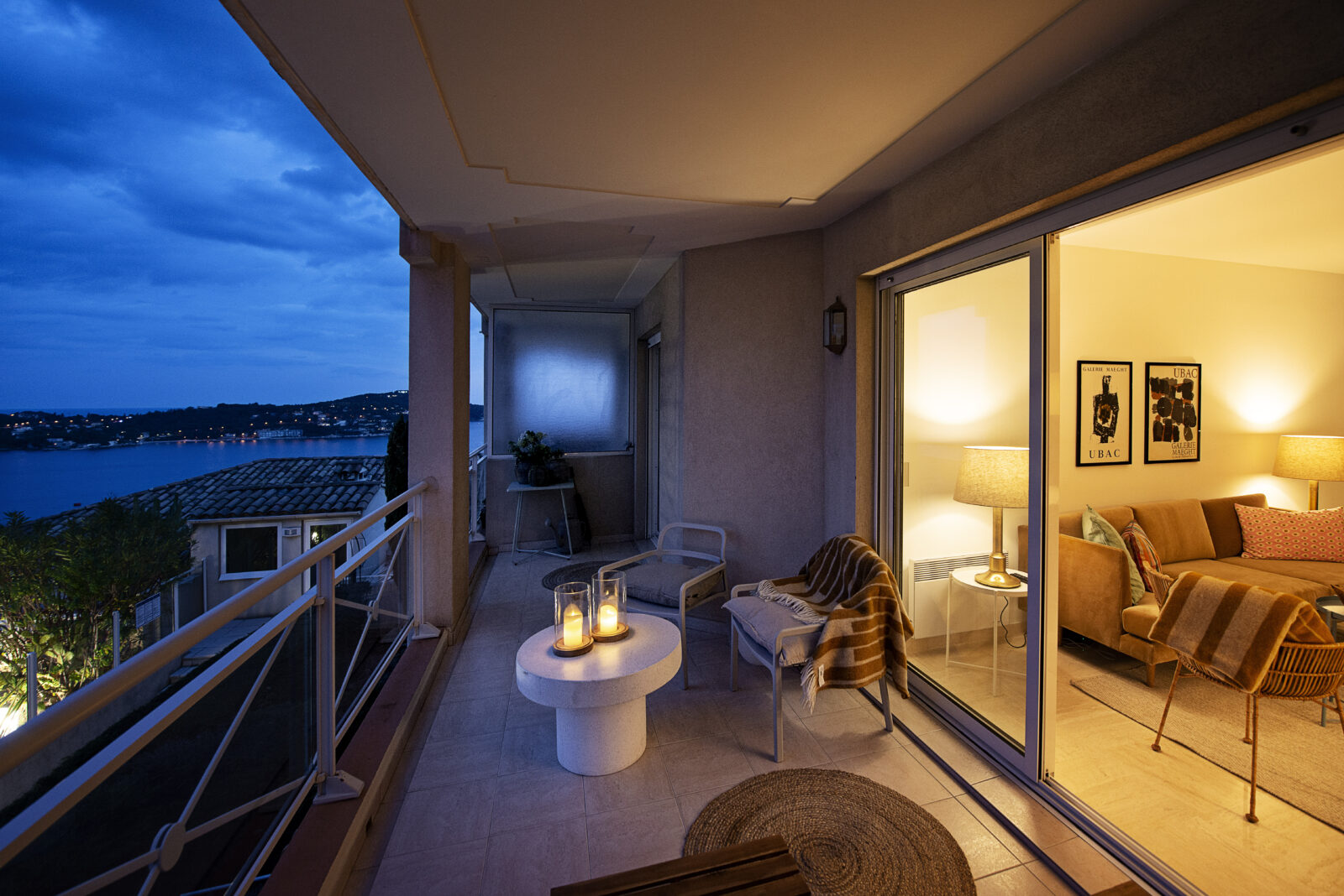 villefranche feriebolig aften stue