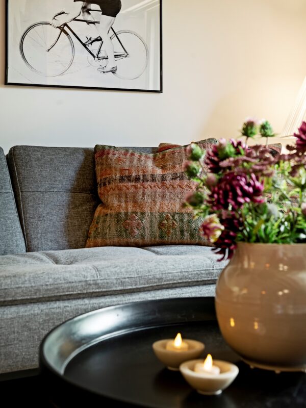 sofa sovesofa pyntepude cykel