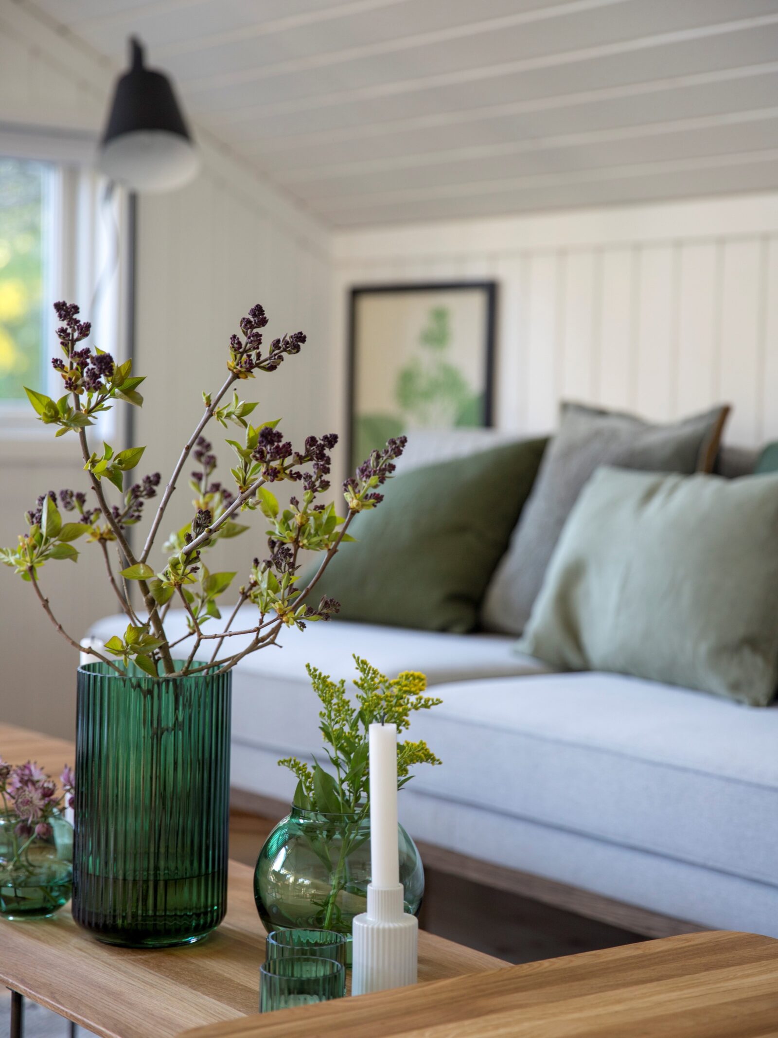 vase lysestage interiør grene