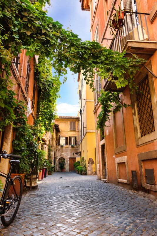 rom gader lejligheder cykel brosten