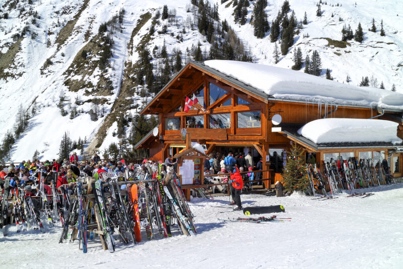 ski skihytte aplerne frokostpause