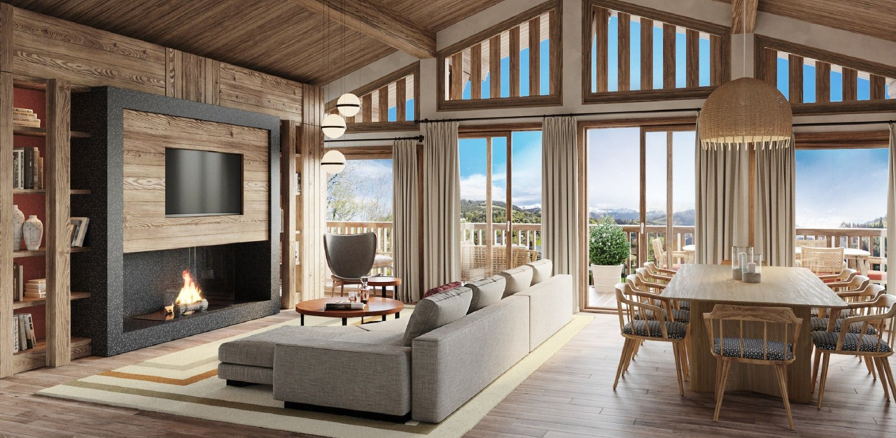 Megeve lejlighed stue spisestue