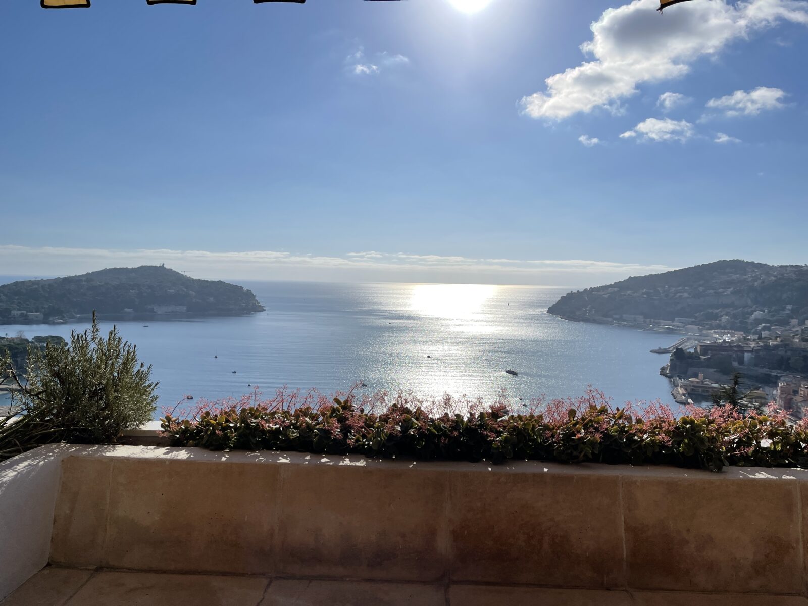 villefranche-bugt den franske Riviera udsigt bugt middelhavet terrasse