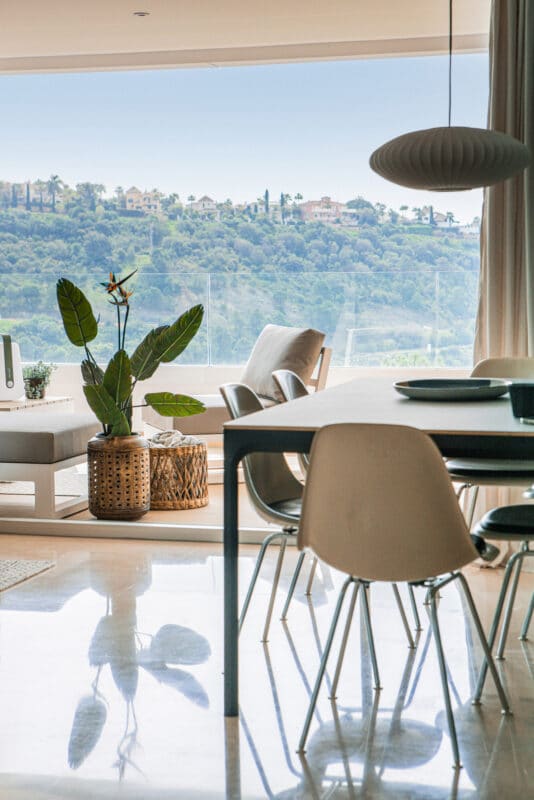 Marbella spisestue terrasse udsigt