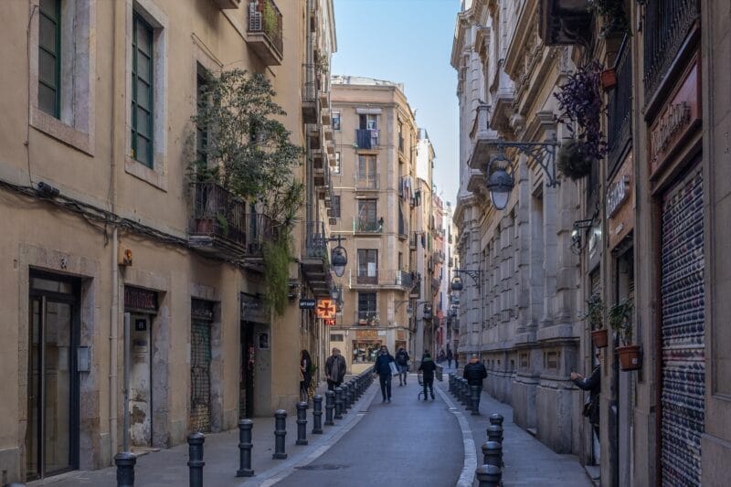 Barcelona El Gótico gade bygninger