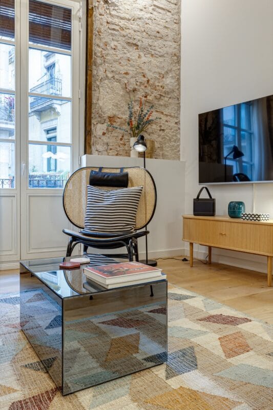 Norr11 NOMAD CHAIR BLACK Specktrum sofabord Rugvista gulvtæppe