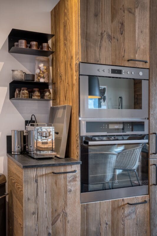 Megeve feriebolig køkken kaffemaskine Sjöstrand