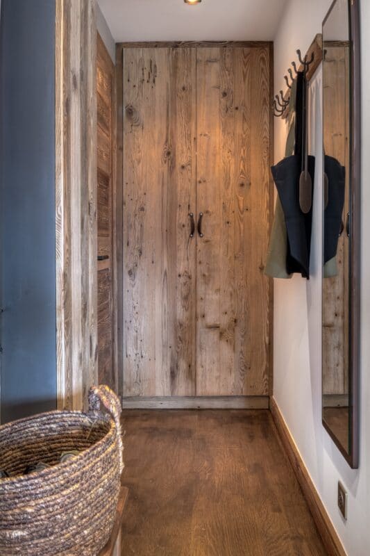 Megeve feriebolig entré spejl knager