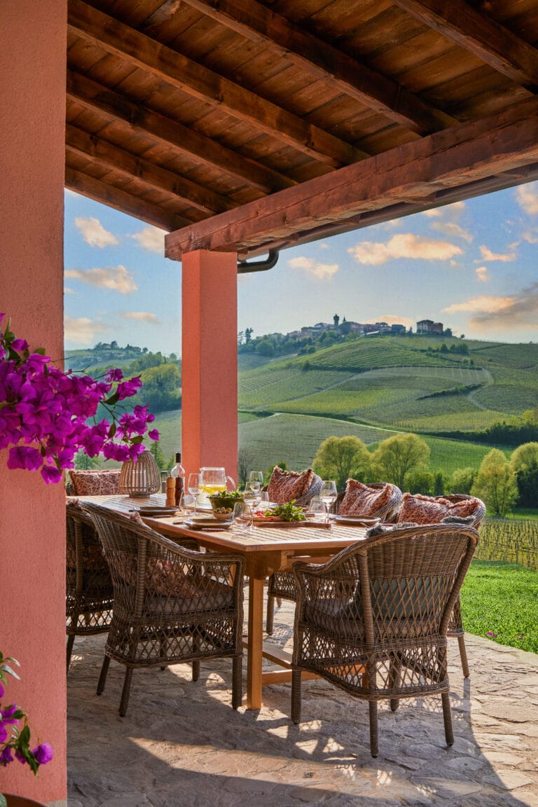 Piemonte landhus middag vinmarker