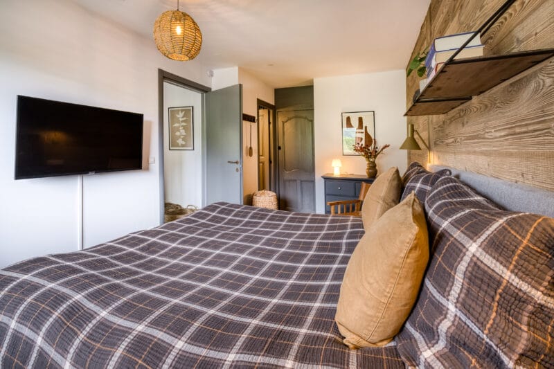 Megeve chalet soveværelse badeværelse en suite seng