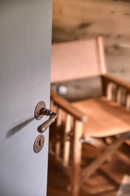Megeve chalet soveværelse dør dørhåndtag