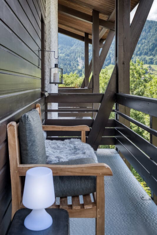 Megeve chalet altan udsigt natur møbler