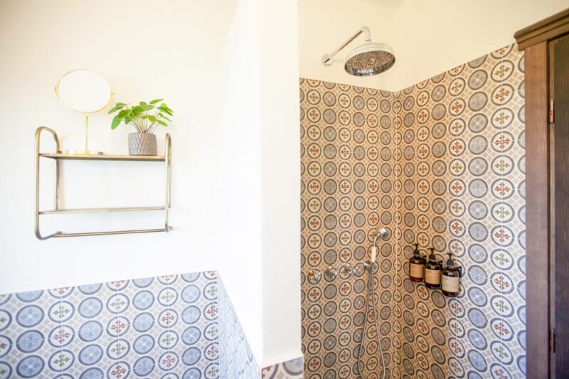 Piemonte feriebolig badeværelse bruseniche