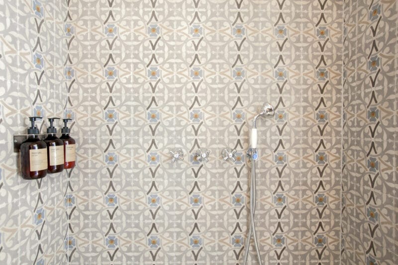 Piemonte feriebolig badeværelse bruseniche