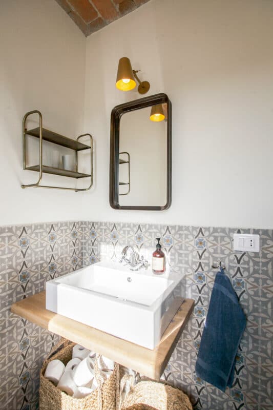 Piemonte feriebolig badeværelse håndvask