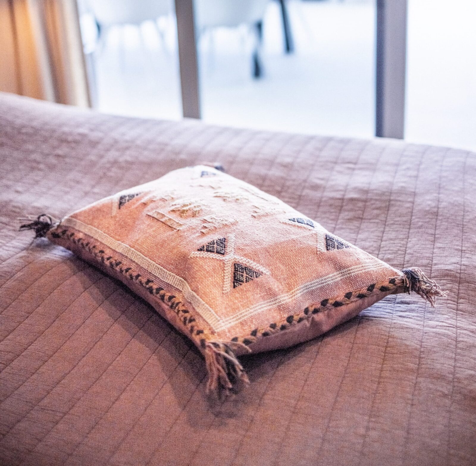 Mallorca feriebolig lejlighed soveværelse pude