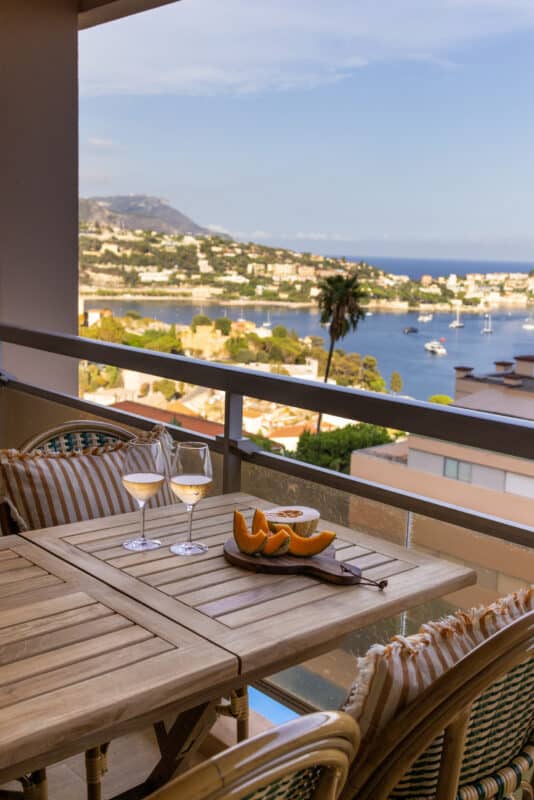 Villefranche feriebolig balkon udsigt