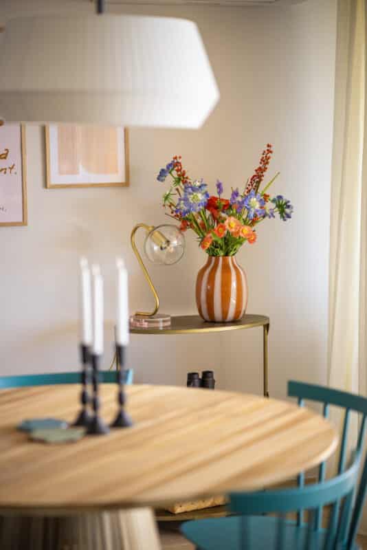 indretning spisestue Villefranche feriebolig