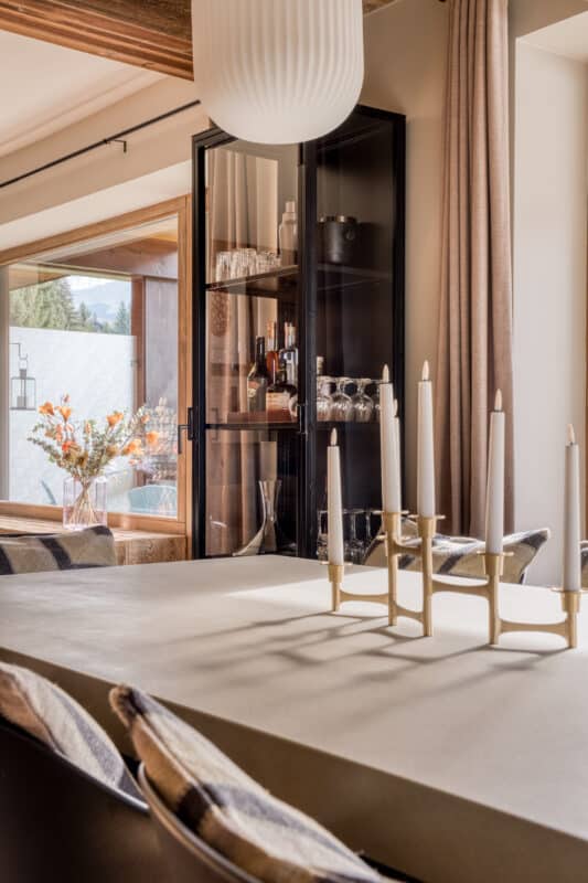 spisebord lysestage middag fransk