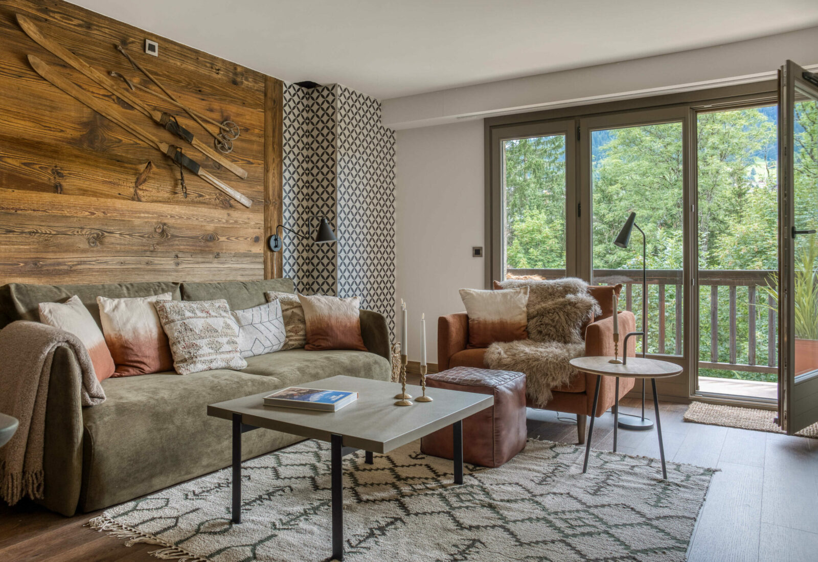 Stuen i den charmerende chalet-lejlighed